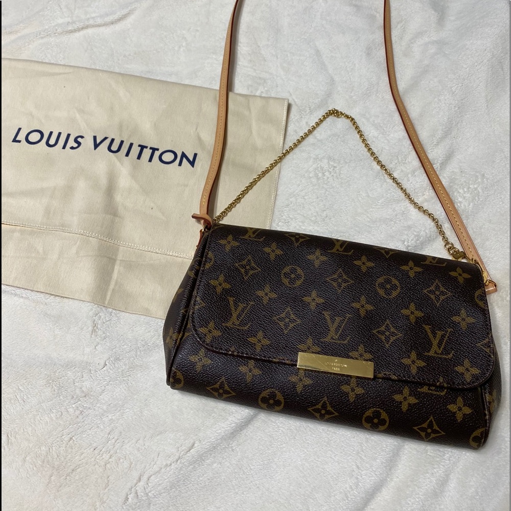 Louis Vuitton brown coated canvas cross body bag